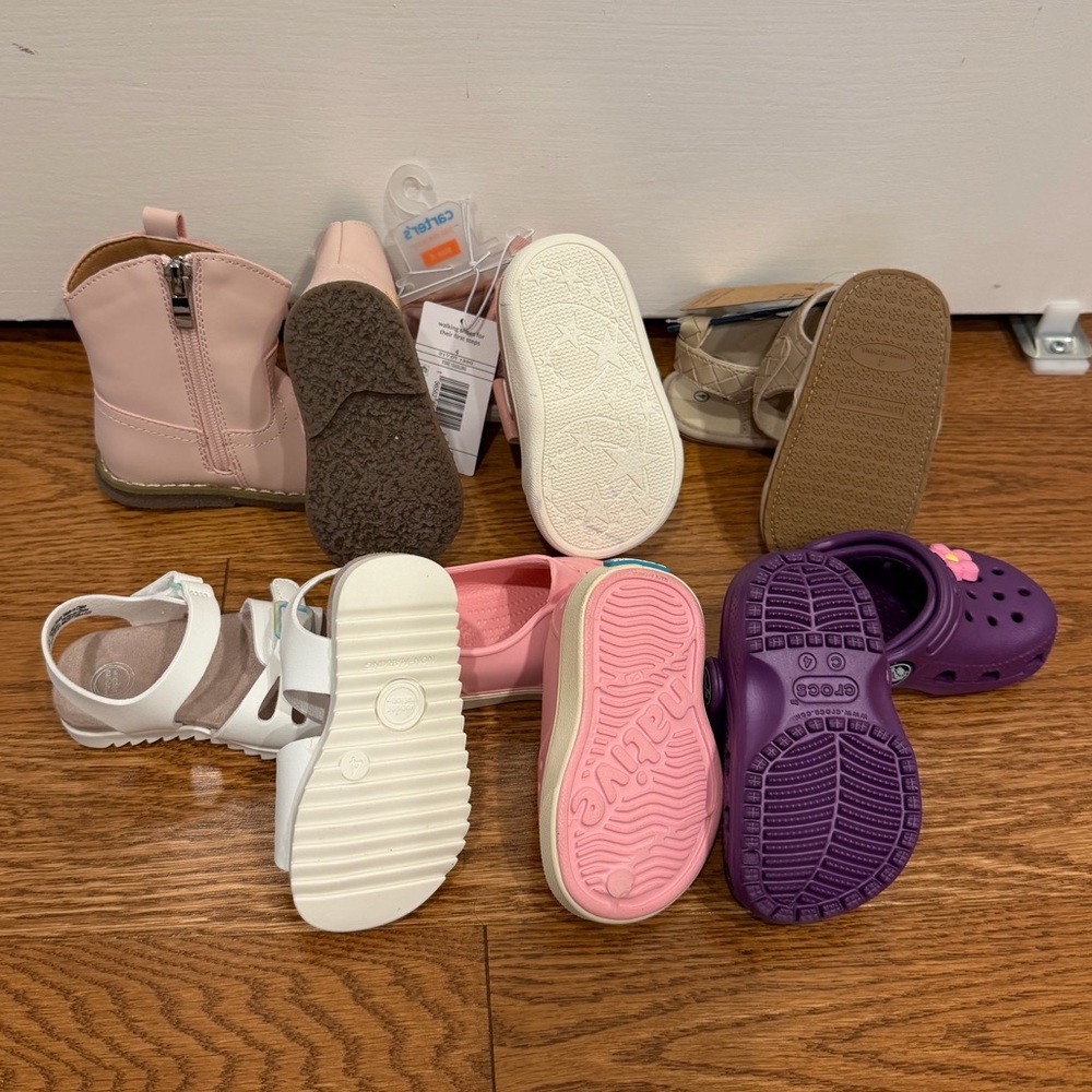 Pink and Tan Kids Boots - Picture 4 of 4